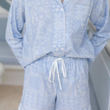Pajama Short Set - Chambray Bandana