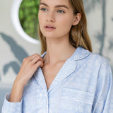 Pajama Short Set - Chambray Bandana
