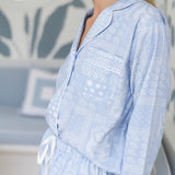 Pajama Short Set - Chambray Bandana