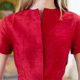 Kate Dress Dupioni - Cranberry