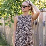 Nora Dress Cotton Canvas - Leopard