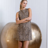 Nora Dress Cotton Canvas - Leopard
