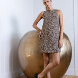Nora Dress Cotton Canvas - Leopard