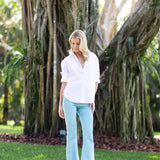 Bell Pant Corduroy - Dusty Aqua