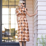 Cara Dress - Umber Patchwork