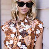 Cara Dress - Umber Patchwork