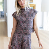 Tramell Top Dupioni - Noir Castillo Medallion