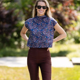 Tramell Top Dupioni - Bijou Provence Paisley