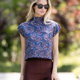Tramell Top Dupioni - Bijou Provence Paisley