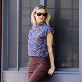 Tramell Top Dupioni - Bijou Provence Paisley