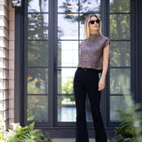 Tramell Top Dupioni - Noir Castillo Medallion