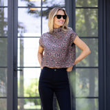 Tramell Top Dupioni - Noir Castillo Medallion