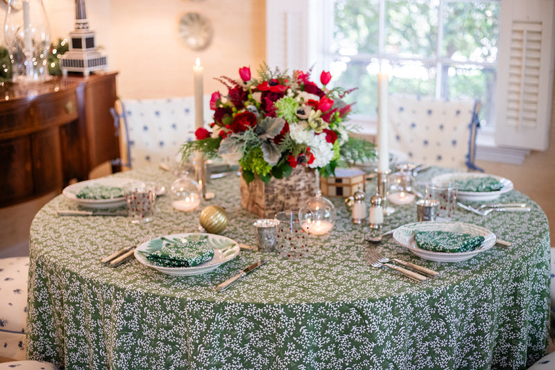 Pine Petite Fleur Tablecloth (Round & Rectangular)