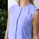 Blair Top Velvet - Periwinkle