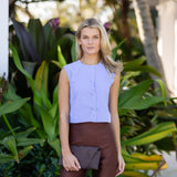 Blair Top Velvet - Periwinkle