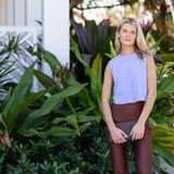 Blair Top Velvet - Periwinkle