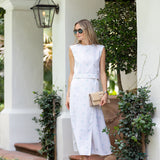 Park Avenue Skirt - Pale Aqua Ikat