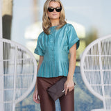 Sabrina Top - Dusty Aqua