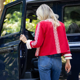 Fringe Jacket - Cherry