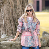 Hazel Wrap Jacket - Rose Kilim Patchwork