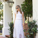 Park Avenue Skirt - Pale Aqua Ikat