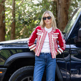 Fringe Jacket - Cherry