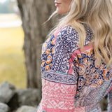 Hazel Wrap Jacket - Rose Kilim Patchwork