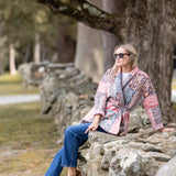 Hazel Wrap Jacket - Rose Kilim Patchwork