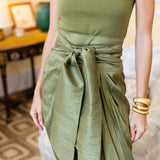 Cartagena Wrap Skirt - Moss