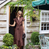 Betty Dress Linen - Coco