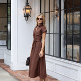 Betty Dress Linen - Coco