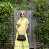 Mustique Pintuck Dress - Chartreuse