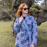 Hazel Wrap Jacket - Peacoat Venetian Tile