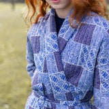 Hazel Wrap Jacket - Peacoat Venetian Tile