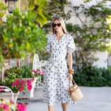 Zoe Dress Ikat - Blanc