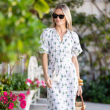 Zoe Dress Ikat - Blanc