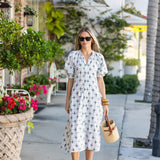 Zoe Dress Ikat - Blanc