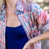 The JA Husband Shirt - Rose Kilim Patchwork