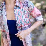 The JA Husband Shirt - Rose Kilim Patchwork