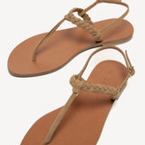 JA x M. Gemi Treccina Sandal - Saddle