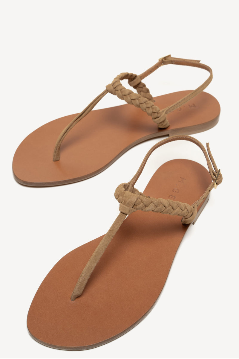 JA x M. Gemi Treccina Sandal - Saddle