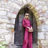 Julia Pant - Burgundy