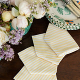 Buttercup Ticking Stripe Dinner Napkins