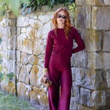 Julia Pant - Burgundy