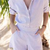 Carolyn Shirt Striped - Moss