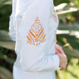 Chloe Caftan Dupioni - Pale Aqua