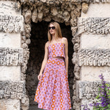 Circle Skirt Poplin - Orchid Palazzo Tile