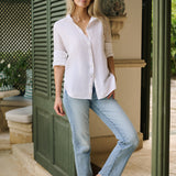 Halsey Linen Shirt - Blanc