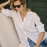Halsey Linen Shirt - Blanc