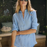 Halsey Linen Shirt - Wedgewood